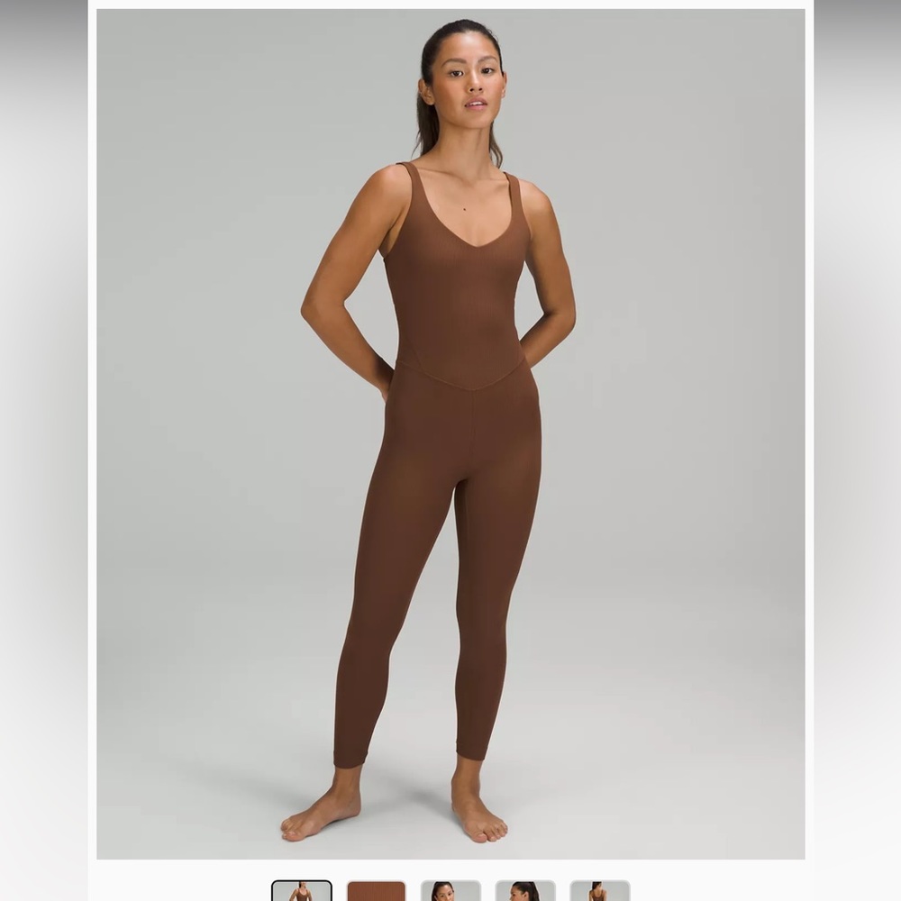 Lululemon ribbed align jumpsuit brown